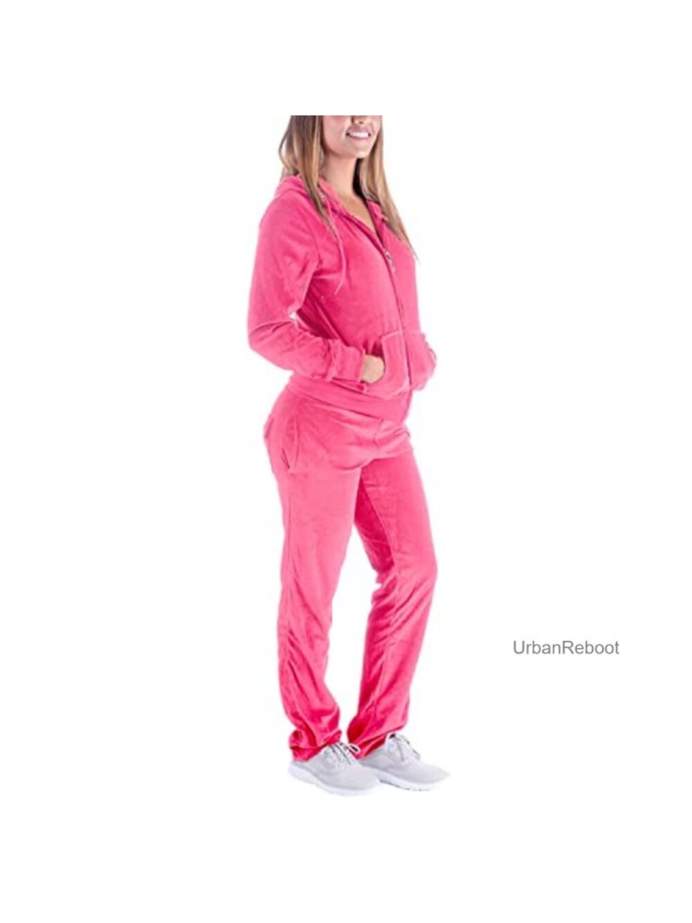 Velour Tracksuit Women 2 Piece Joggers Set Athletic Full Zip Hoodie Lounge Wear